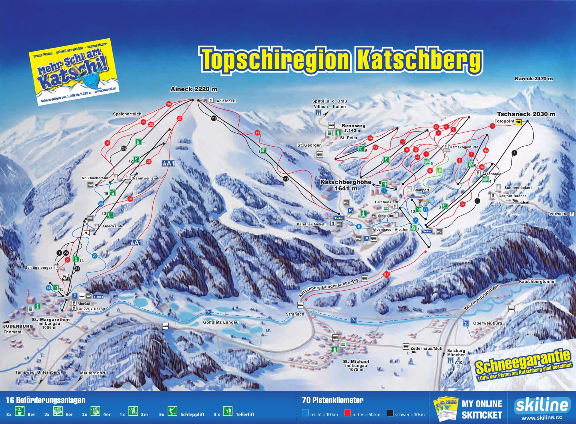 Katschberg ski map