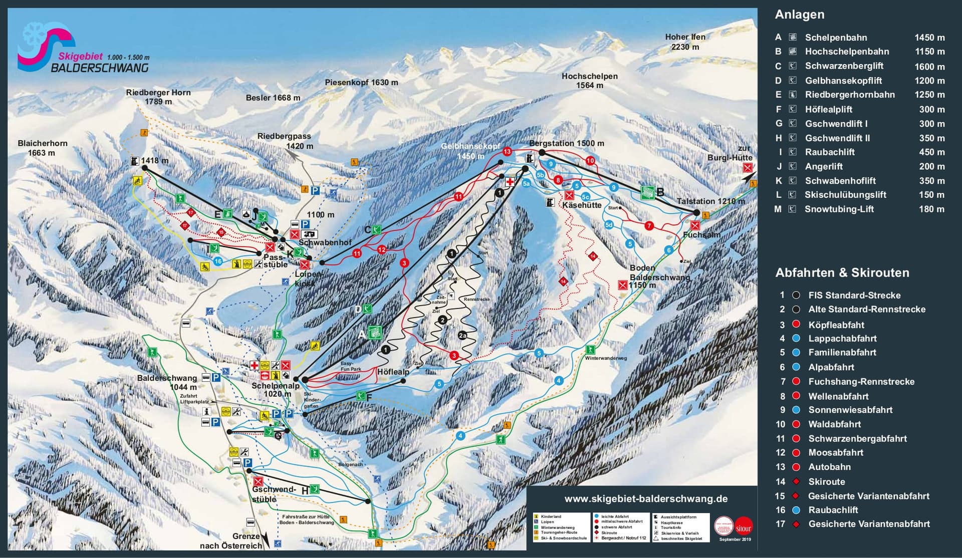 Balderschwang ski map